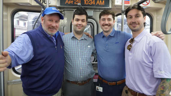 GATX employees at Idris' CTA train wish