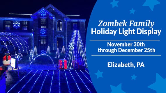 Zombek Family Holiday Lights Display