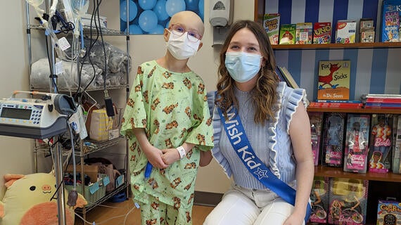 Meet Indigo. Indigo wished to give gifts to the children at UNC Children's Hospital as our chapters 4500th wish!