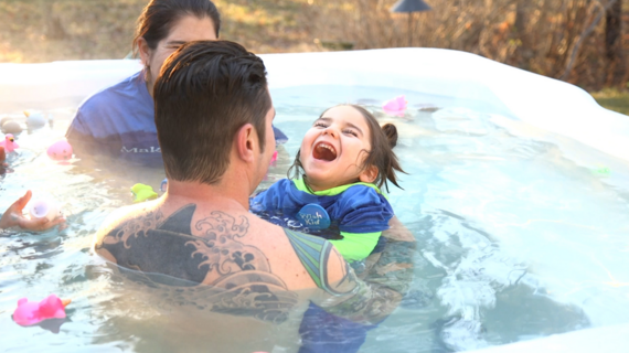 Santi hot tub_Make-A-Wish Maine