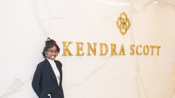 Wish kid Ny'Asia at Kendra Scott