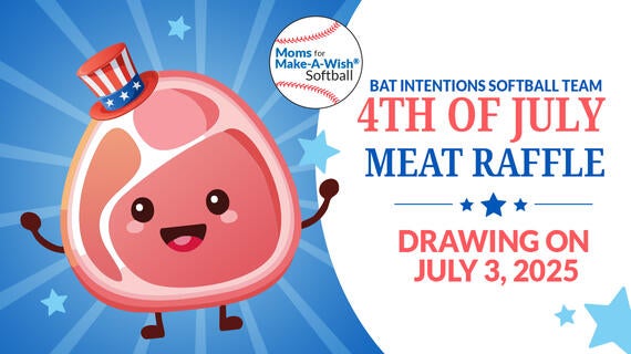 Bat Intentions Softball Team 4th of July Meat Raffle
