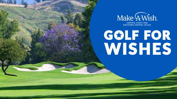 golf for wishes title over image of golf course
