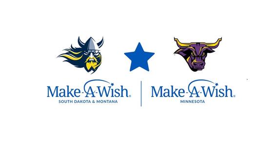 MSUM & Augustana Logos with Make-A-Wish logos