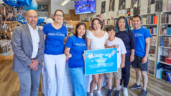 Zoey, her family, and wish-granting team at Confetti K-Pop for her wish reveal 
