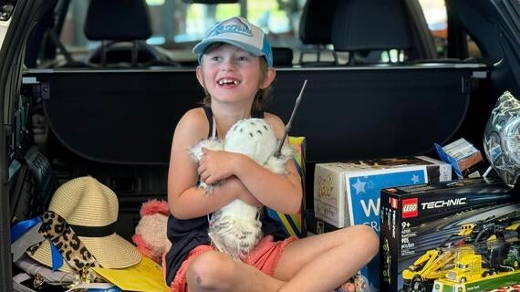 Eloise at Subaru party