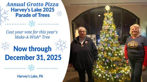 Annual Grotto Pizza Harvey’s Lake 2025 Parade of Trees 