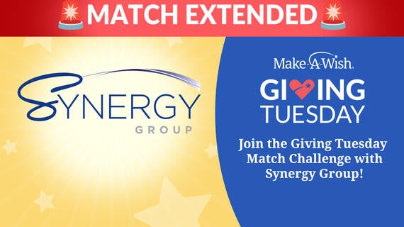 MATCH EXTENDED -- Join the Giving Tuesday Match Challenge with Synergy Group!
