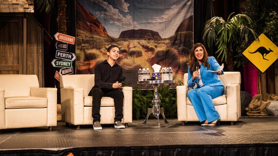 Jacob on Stage at Waffles