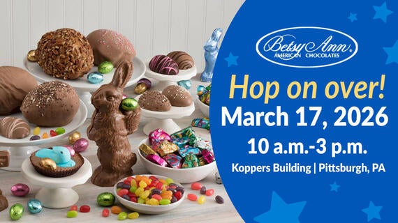 Betsy Ann Easter Candy Sale--March 17, 2026 | 10 a.m. -3 p.m.| The Koppers Building