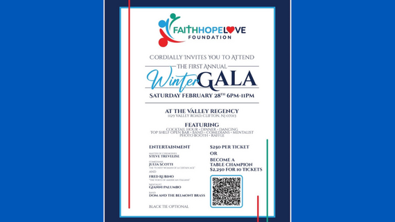 Photo shows the flyer for a Gala event