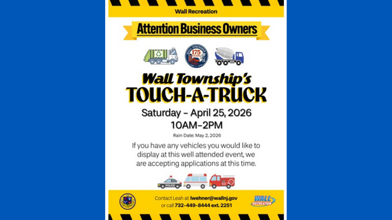 Image shows the flyer for the Touch-A-Truck event