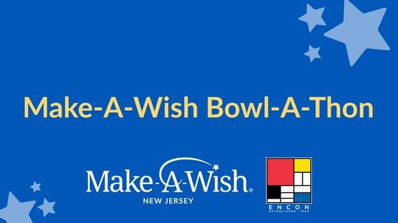 This reads "Make-A-Wish Bowl-A-Thon"