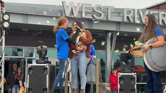 Wish kid Adlee getting her wish come true. 