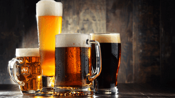 Beer in glasses