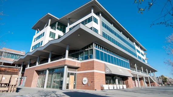 Building at 55 Harrison St, home of the new Dave & Buster's in Oakland