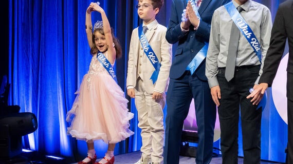 Wish Kids stand on stage at the 2025 Wish Ball in Raleigh NC