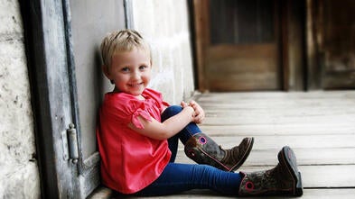 Jillie on her mini-farm