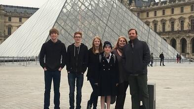 Sydney with family at Luvre