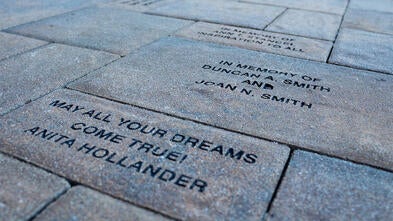 Brick naming opportunity at the Wishing Place
