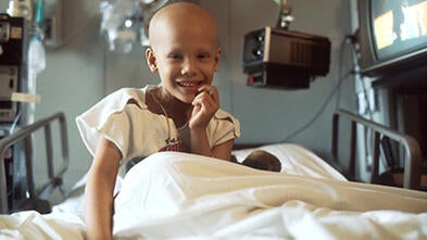Young girl in hospital