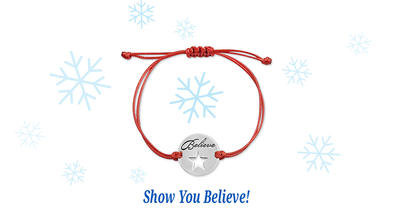 Wear your Believe bracelet to show your support to wishes! 