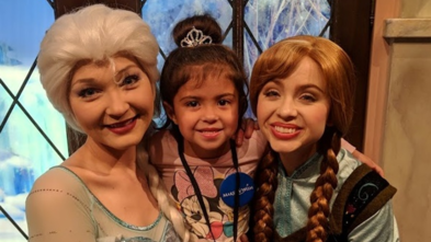 Olivia with Frozen Princesses