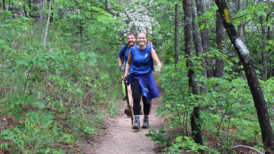 Trailblaze Challenge hikers smiling on trail