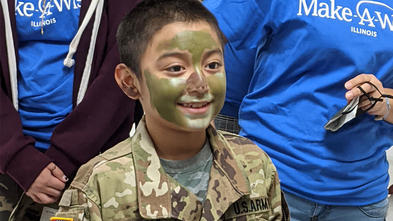 Wish child Miguel in his Army uniform