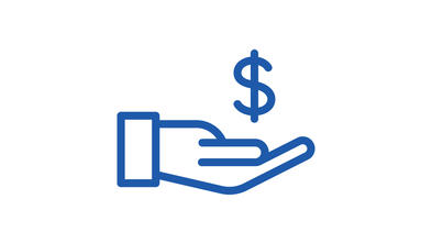 Donation hand icon