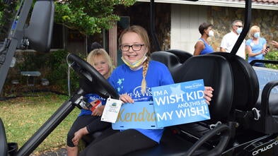 Kendra's wish to have a golf cart