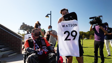 Michael with Sac Republic Player