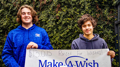 Jacob and Jacob dropped off $13,075 to help grant a wish...and then some