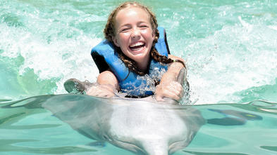 Grace with dolphin