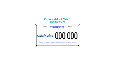 Make-A-Wish Tennessee License Plate
