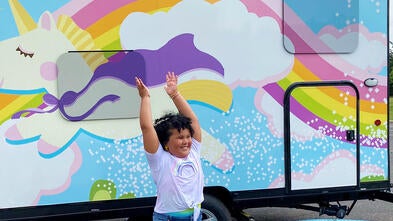 Violet's wish to have a unicorn camper