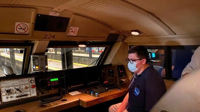 Wish Kid Cole on Train