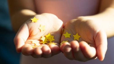 Hands with stars