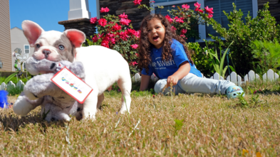 Wish Kid Martina and her puppy