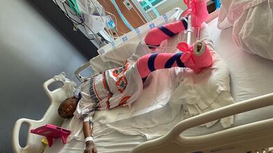 Keira in hospital