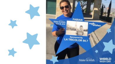 volunteer Rocio World Wish Day frame