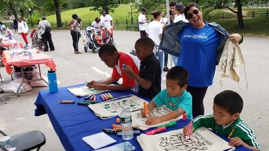 Angela and Wish Kids at Walk