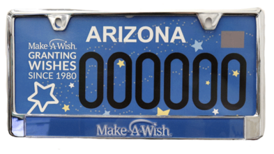 License plate for monthly donors
