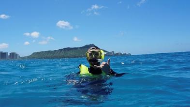 Patrick snorkeling 