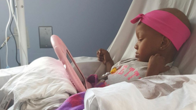 Aryn in hospital