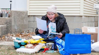 Kayleigh receives baking items on her wish day 