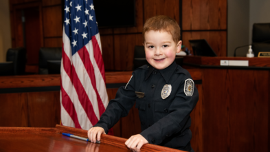 Officer Bennett poses for a portrait