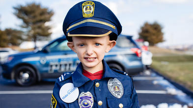 Officer Landen reports for duty as York County's newest recruit. 
