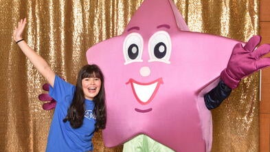 Izzy in the star studio 