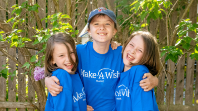 Declan Celebrates his wish with his Sisters